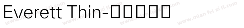 Everett Thin字体转换